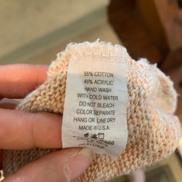 Debut Peachy pink knit Scoop neck crop tank top - Picture 5 of 5